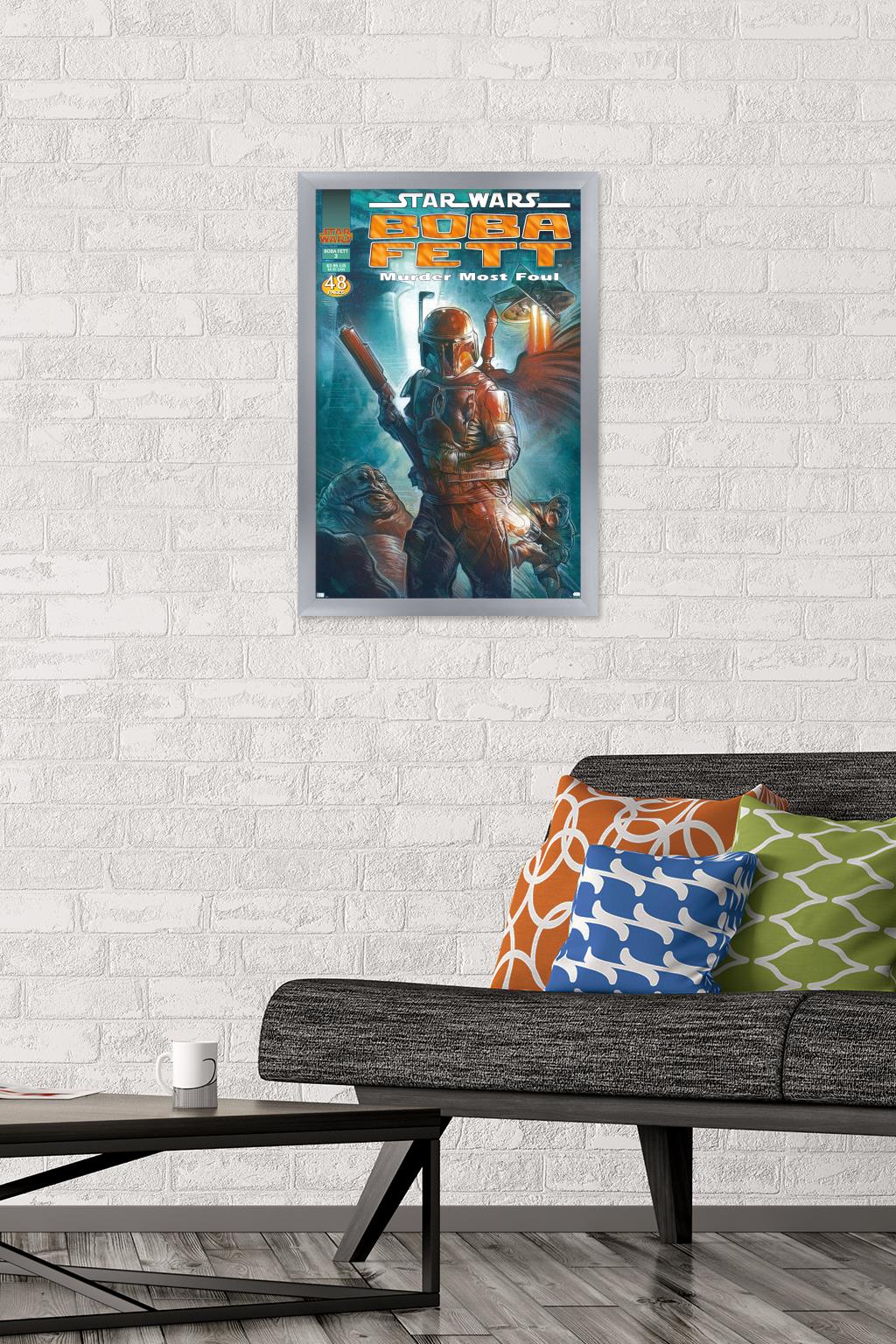 Star Wars: Saga - Boba Fett - Most Foul Wall Poster, 14.725" x 22.375", Framed