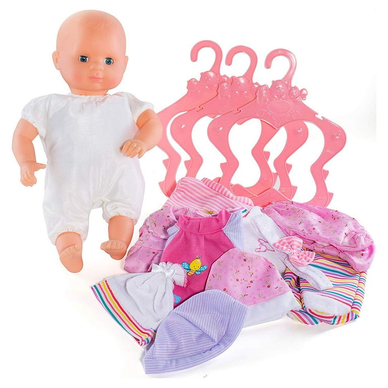 Wardrobe Baby Doll Accessory Set With Miniature Hangers