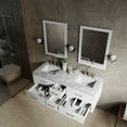 thumbnail image 4 of Tuckerton 60 in W x 22 in D White Double Bath Vanity and Carrara Marble Top, 4 of 10