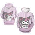 thumbnail image 5 of KUROMI Hoodie with Pocket Anime for Men Women Couple Gift, 5 of 7