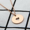 thumbnail image 2 of Myospark Heart Rose Gold Necklace, Stainless Steel, Cable Chain, 1 Daughter, 2 of 6