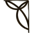 thumbnail image 4 of Ekena Millwork 1 1/2"W x 7 1/2"D x 10"H Versailles Wrought Iron Bracket, (Single center brace), Antiqued Brass, 4 of 7