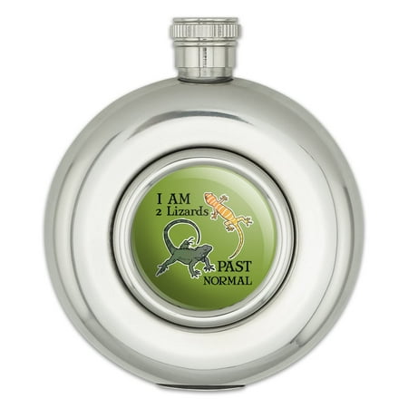 

Two Lizards Past Normal Round Stainless Steel 5oz Hip Drink Flask