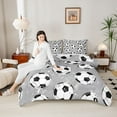 thumbnail image 4 of Castle Fairy Teens Sport Soccer Gamer Full Size Comforter Sets 3-Piece,Vintage Graffiti Splash Bedding Comforter Set,Ball Game Lightweight Bedding Sets,Ultra Soft Home Decor,Reversible, 4 of 8