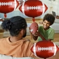 thumbnail image 4 of Six 18-inch football shaped football baseball balloons Football party balloons Football sports themed aluminum foil balloons - Style 4, 4 of 5