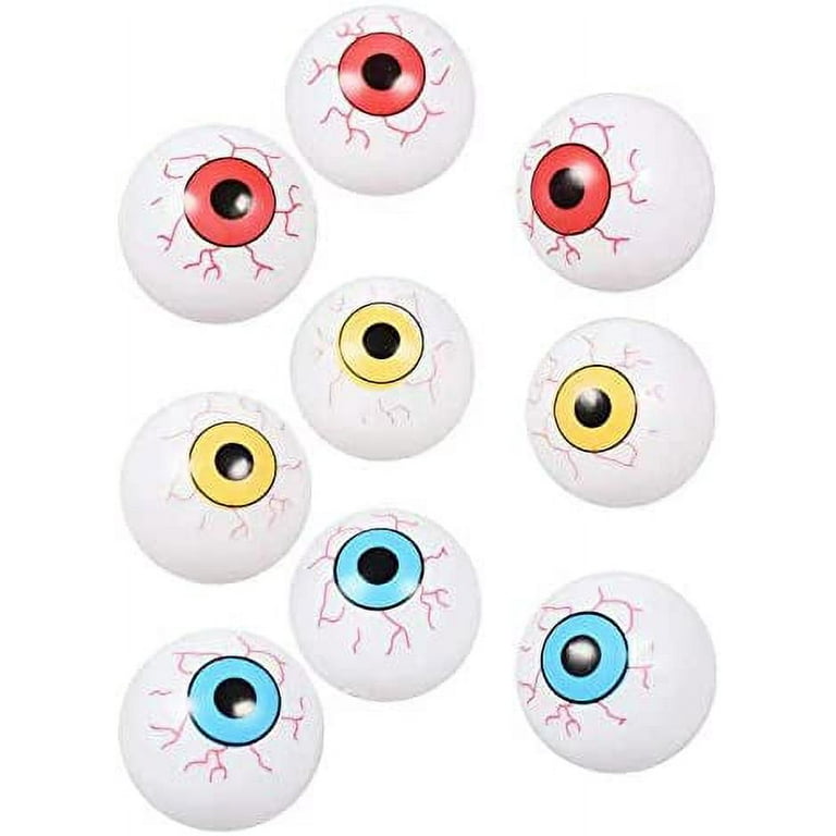SEWACC 4 Pairs Toy Halloween Eyeballs Crafts Props Accessories Funny  Halloween Props Eyeballs for Crafts Decorative Items Bouncy Ball Puzzle  pingpong