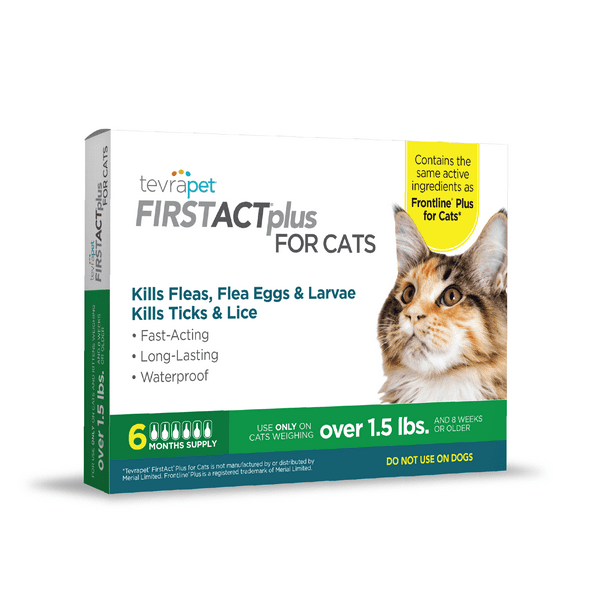 TevraPet FirstAct Plus Flea and Tick Medicine for Cats 6 Months