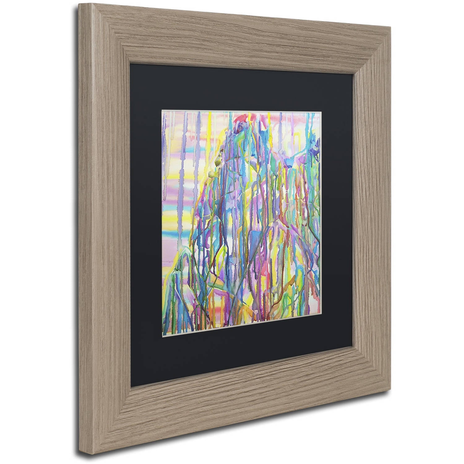 Trademark Fine Art "Kilamanjaro" Canvas Art by Lauren Moss Black Matte, Birch Frame