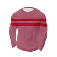 thumbnail image 5 of Mens Waffle Knit Shirt Striped Graphic Long Sleeve Thermal Pullover Stretch Crewneck Top Gym Loungewear, 5 of 5