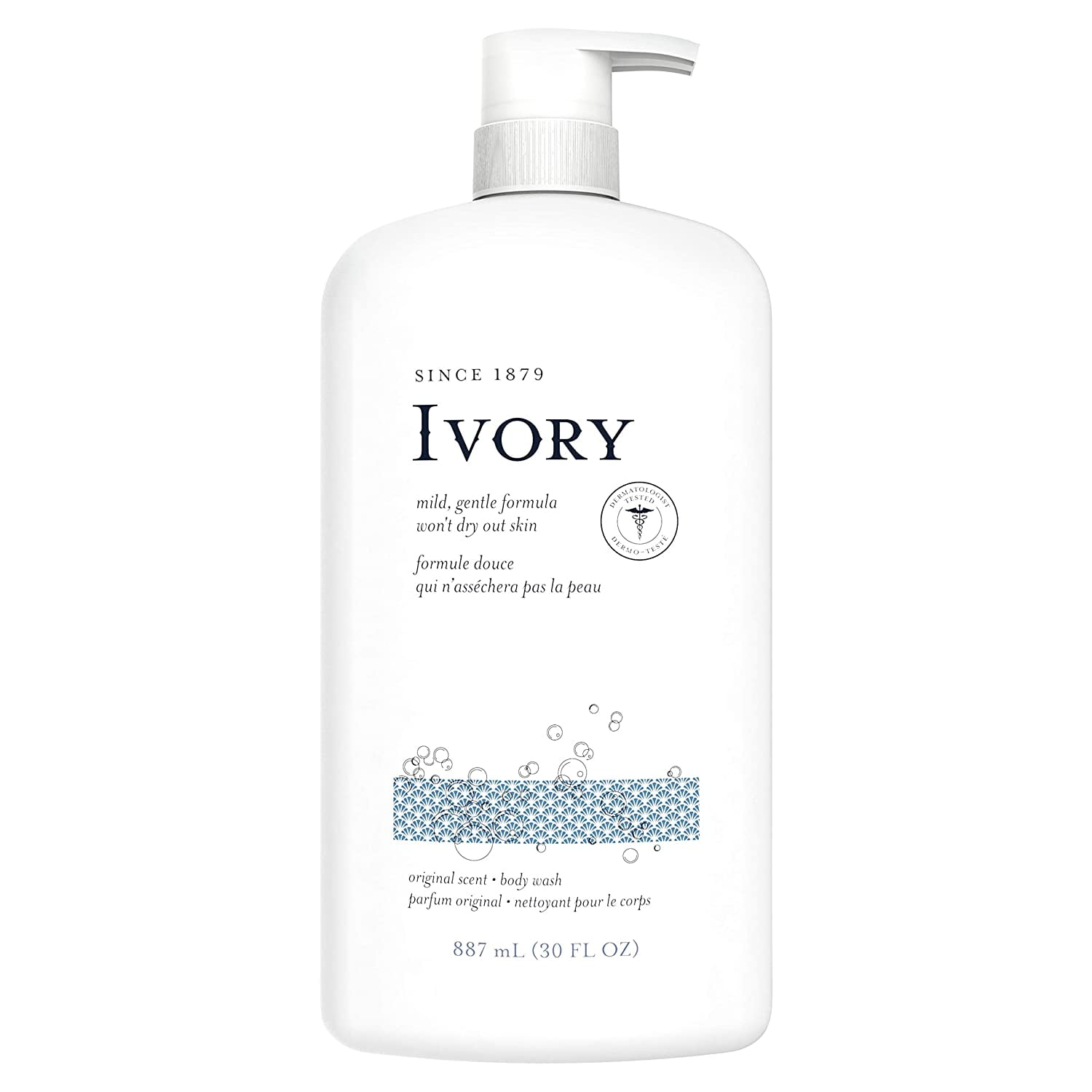Ivory Clean Original Body Wash, 30.0 Fluid Ounce (Pack of 4)