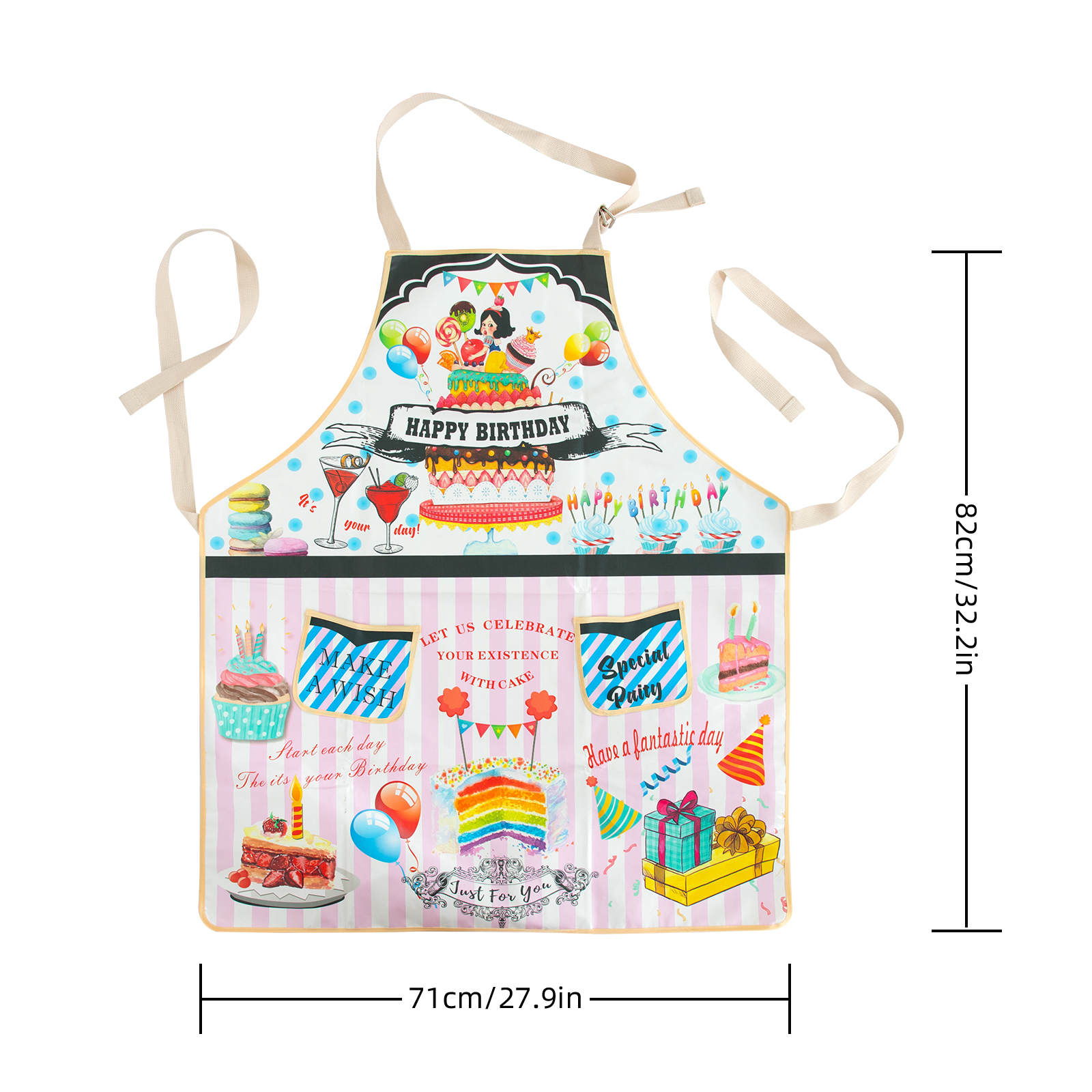 RAY STAR Funny Apron with Pocket 28x32.3in Waterproof Apron for Men Women Kitchen Garden Decor
