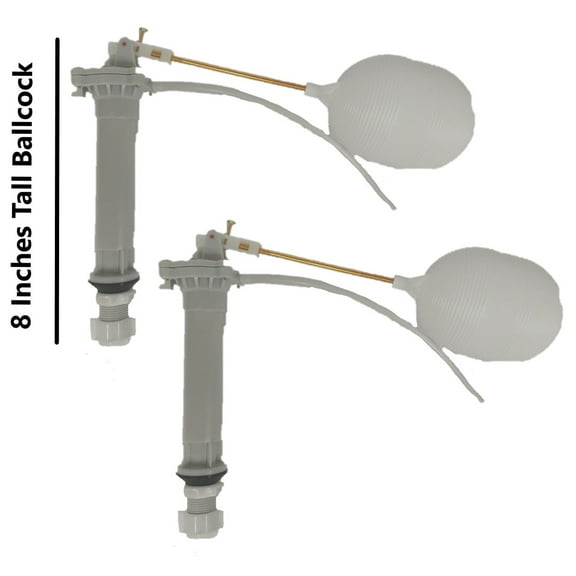 Mansfield and Universal Rundle Ballcock Fill Valve 8 inch 2 pack