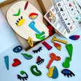 thumbnail image 3 of Juego de rompecabezas de madera Picasso, juguetes educativos, juego de rompecabezas de clasificación facial para niños, 3 of 6
