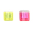 thumbnail image 1 of XWSHYW Cuchillos 2Pc Mix Mini Sacapuntas Transparente Suministros Escolares Cepillo de Lápiz de Color Caramelo, 1 of 2