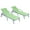 Green, variant on LeisureMod Marlin Modern Outdoor Chaise Lounge Arm Chair with Grey Powder Coated Aluminum Frame for Patio and Backyard Garden, Set of 2 (Green)
