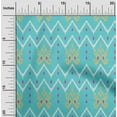 thumbnail image 1 of oneOone Polyester Lycra Fabric Paisley & Chevron Ikat Print Fabric BTY 56 Inch Wide, 1 of 4