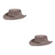 thumbnail image 4 of Sonducket Sombrero de pescador para mujer Gorra de ala ancha ajustable Sombreros de cubo de diseño simple Café 2Conjunto, 4 of 6
