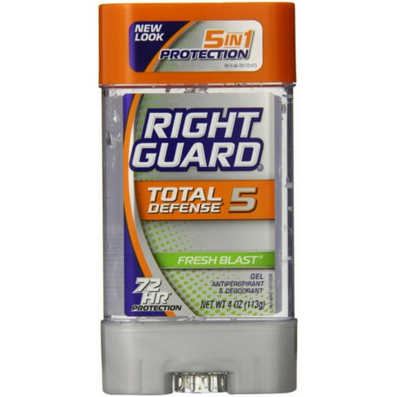 Right Guard Total Defense Anti-Perspirant Deodorant Power Gel Fresh Blast 4 Oz (Pack Of 4)