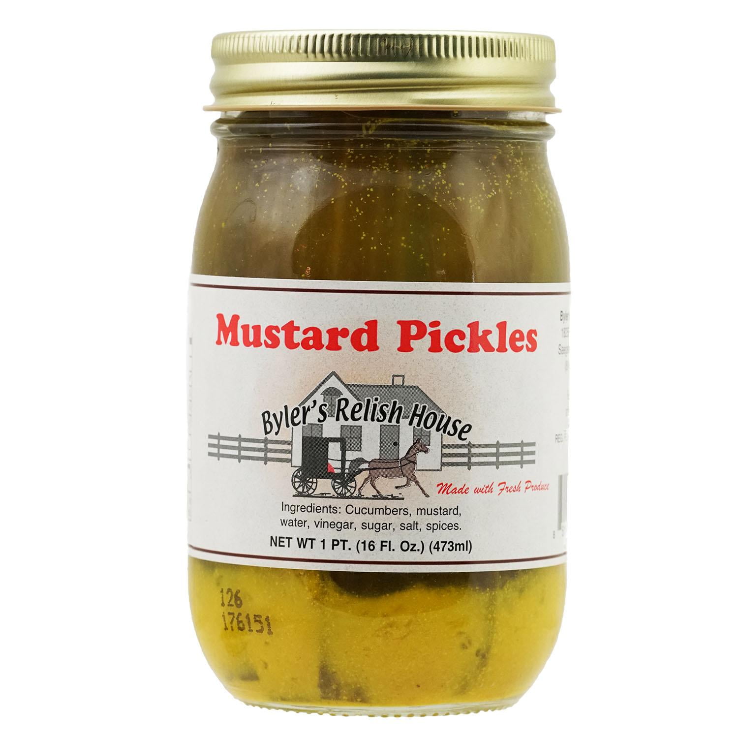 Byler's Relish House Homemade Amish Country Mustard Pickles 16 oz