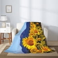 thumbnail image 4 of PHELIKA Mountain Full Of Sunflowers 03 All Season Soft Throw Blanket Lightweight Flannel Fleece Blankets 50"x40", 4 of 8