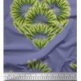 thumbnail image 1 of Soimoi Purple Cotton Jersey Fabric Pine Leaves Print Fabric by Yard 58 Inch Wide, 1 of 3
