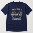 thumbnail image 3 of Funny Hockey Graphic T-Shirt, Penalty Box Kind of Day Unisex Classic Fit Tee, 3 of 9