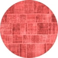 thumbnail image 1 of Ahgly Company Indoor Round Patchwork Red Transitional Area Rugs, 8' Round, 1 of 4