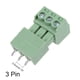 thumbnail image 3 of Bloque terminal enchufable de 3 pines, paso de 3.81 mm (3.5 mm) conector PCB macho y hembra 5 pares, 3 of 4