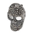 thumbnail image 3 of Broche de calavera vintage con diamantes de imitación, broche de cabeza de calavera sin níquel brillante, accesorio negro, 3 of 14