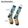 thumbnail image 3 of Bingfone Compression Socks for Women and Men Long Socks for Running Athletic Cycling Nurse-Red Blue Dragon Battle Epic, 3 of 8