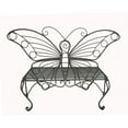 thumbnail image 2 of Antique Black Metal Butterfly Bench, 2 of 5