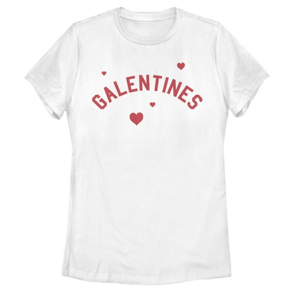 Women's Lost Gods Happy Galentines  Graphic Tee White Medium