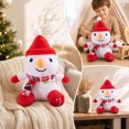 thumbnail image 6 of TOYOUME Snowman Plush Cloth Doll Pillow, Soft Stuffed Christmas Figurine, 9.45 Inches, 1-Piece, for Mantel Tree or Holiday Gift, B, 6 of 8