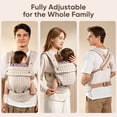 thumbnail image 4 of Capakiddo Baby Carrier for Newborn to Toddler, Ergonomic and Lightweight Infant Carrier, Hands Free Comfort Enhanced Lumbar Support Easy to Wear, Houndstooth, 4 of 8