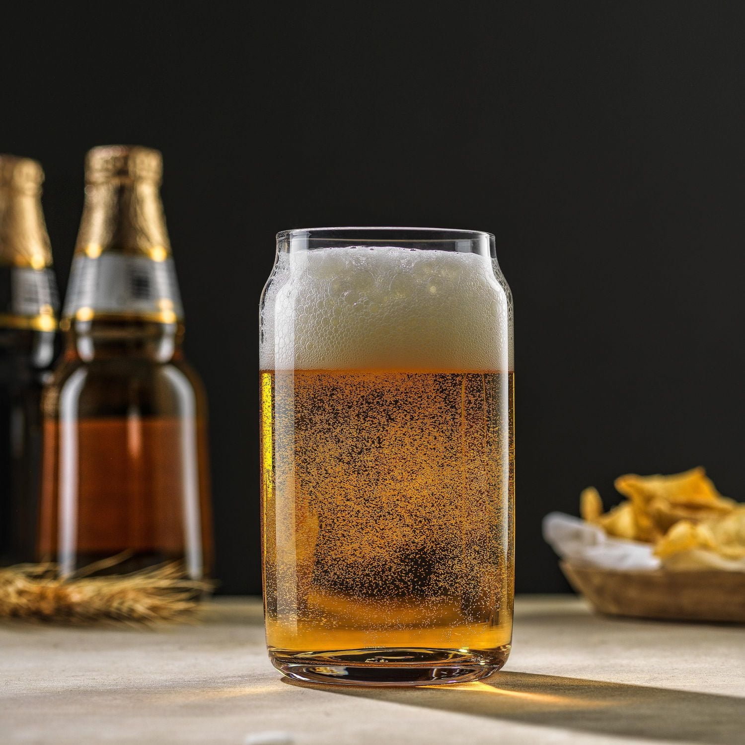 Classic Can Shaped Tumbler Drinking Glass Cups - 17 oz - Set of 6