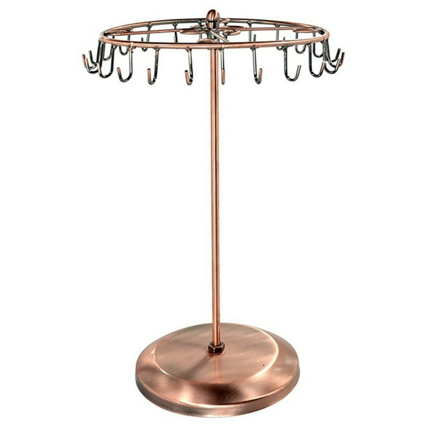 Organizador Soporte para Giratorio de Metal Negro de 13,3 Pulgadas para Collares y Pulseras B