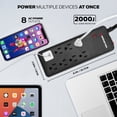 thumbnail image 5 of Monster 2000J Surge Protector 8 Grounded AC Outlets with 6’ Nylon Braided Extension Cord, 5 of 9