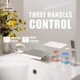 thumbnail image 6 of CASAINC 3 Handle Roman Bathroom Tub Faucet with Handheld Sprayer, Brushed Nickel, 6 of 9