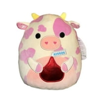 Squishmallows 8" Evangelica Pink Spotted Cow w/ Chocolate Kisses Plush Cow Stuffed Squishy