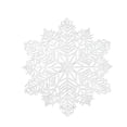 thumbnail image 1 of Manteles individuales metálicos de vinilo prensado de 3,9 "× 3,9" para decoración de mesa de comedor, manteles individuales plateados con copo de nieve ahuecados, 1 of 5