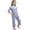 Blue, variant on Cethrio Girls 2 Piece Pajama Sets, Crew Neck Soft Comfy Flutter Sleeve Sleepwear Loungewear Beige Size 1-2 T