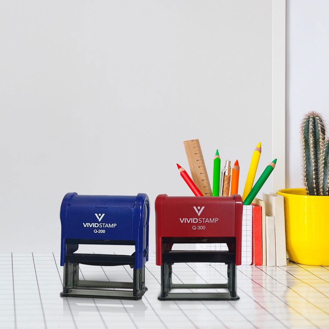 Vivid Stamp Muy Bien! Spanish School Self-Inking Rubber Stamps (Red Ink) - Q-200