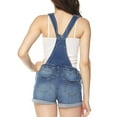 thumbnail image 6 of MixMatchy Women's Cute Junior Size Denim Overall Shorts, 6 of 6