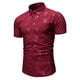 thumbnail image 1 of Camisa de manga corta Pompotops Estampado de ramitas para hombres Casual, 1 of 8