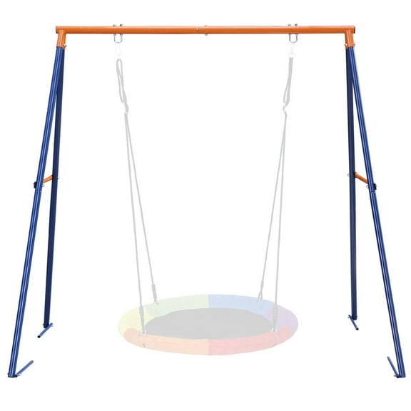REKHH Swing Stand A Frame Heavy Duty Extra Large Full Steel Stand with Ground Stakes for Saucer Swing Chair Swing Web Swing, 440lbs Capacity All Weather Fun for Kids Outdoor Backyard