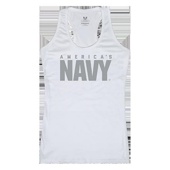 US Navy Graphic Tank Top, White - Small