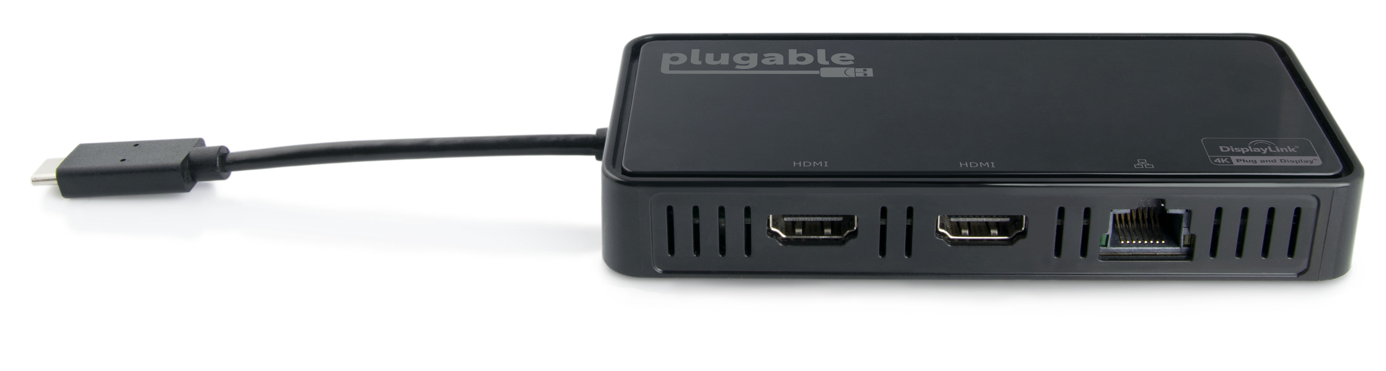 Plugable DisplayLink 4K Dual Monitor Adapter with USBC to