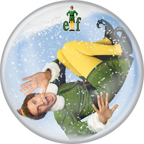 Elf Christmas Movie Buddy in Snowglobe Licensed 1.25 Inch Button 84799