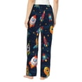 thumbnail image 3 of Daiia Spaceships and Stars Women's Sleep Pant with Pockets and Drawstring,Pajama Pants-Small, 3 of 9