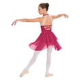 thumbnail image 2 of Raenseen Kids Girls Shiny Rhinestone Figure Ice Skating Dress Gymnastic Skirted Leotard Ballerina Outfit Competition Dancewear Hot Pink 16, 2 of 7
